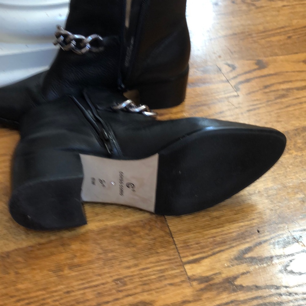 Black Leather Booties - image 4